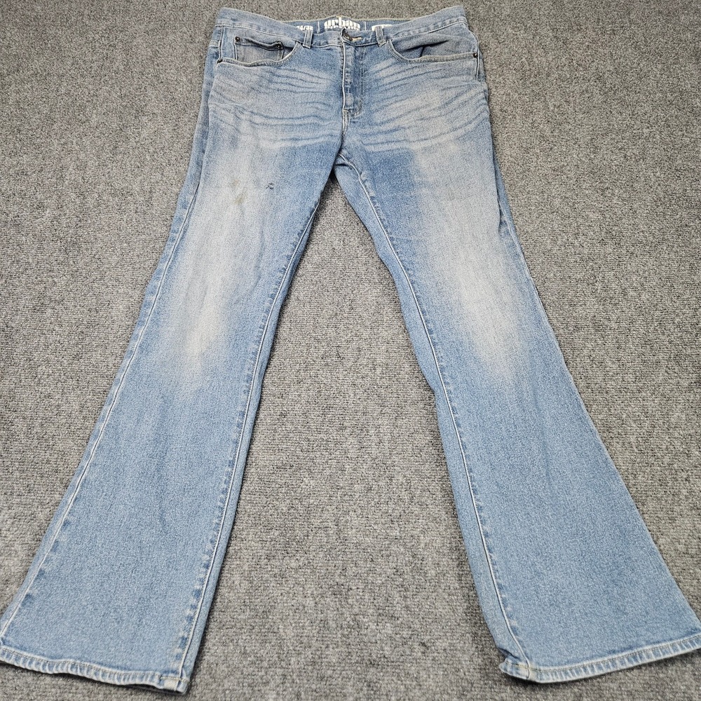 Urban Pipeline Jeans Mens 34x32 Blue Bootcut Light Wash Y2K Denim Skater Casual